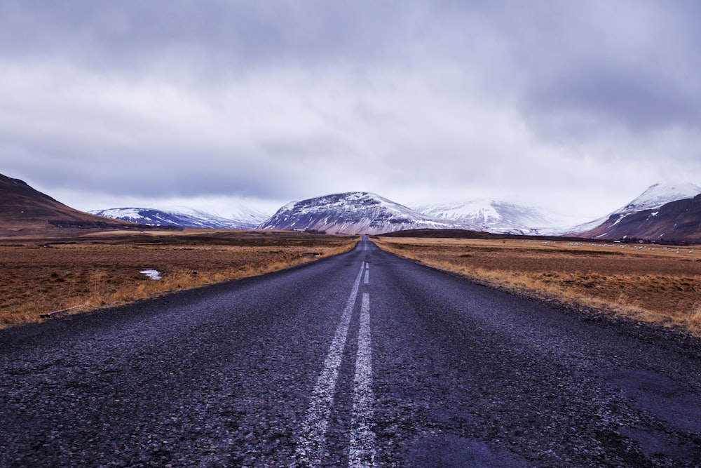 empty road facing mountain m