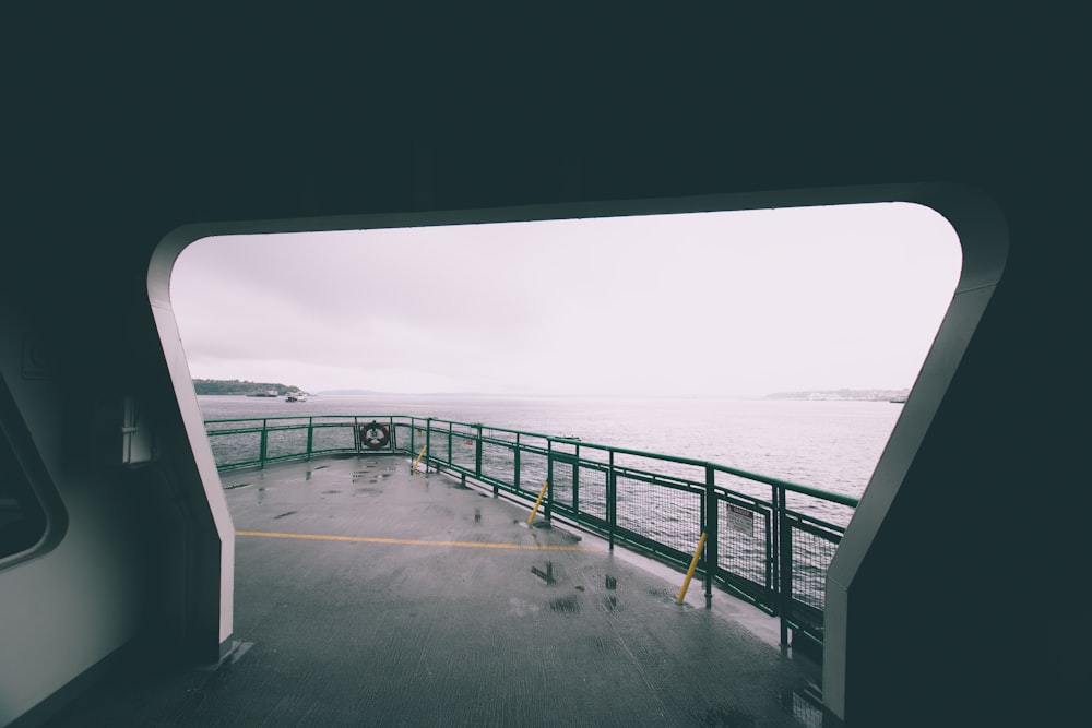 ship at the ocean during day