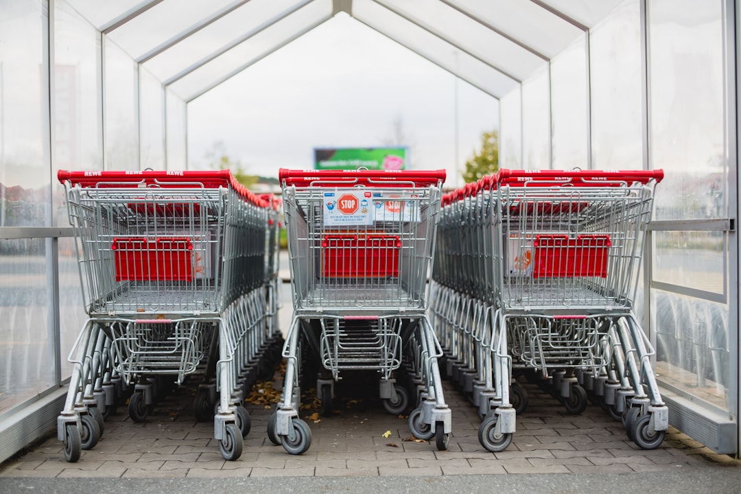 Supermarket discounter mall - shopping cart