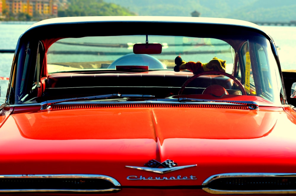 red Chevrolet car