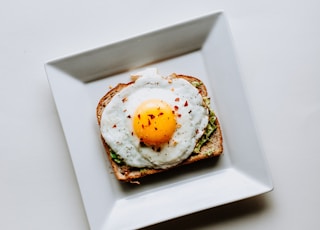 toasted wheat bread with fried egg