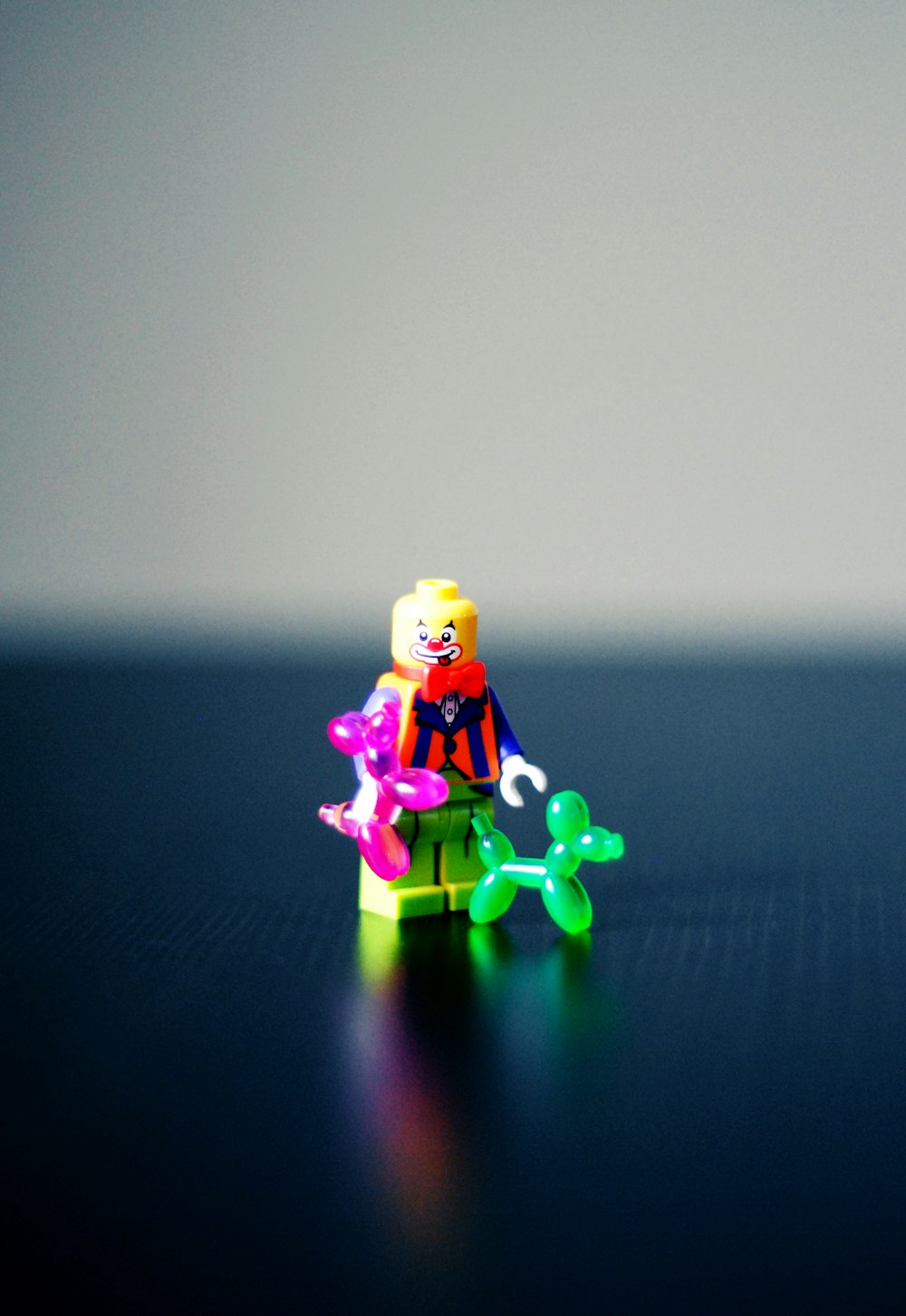 selective photography of Clown minifig toy