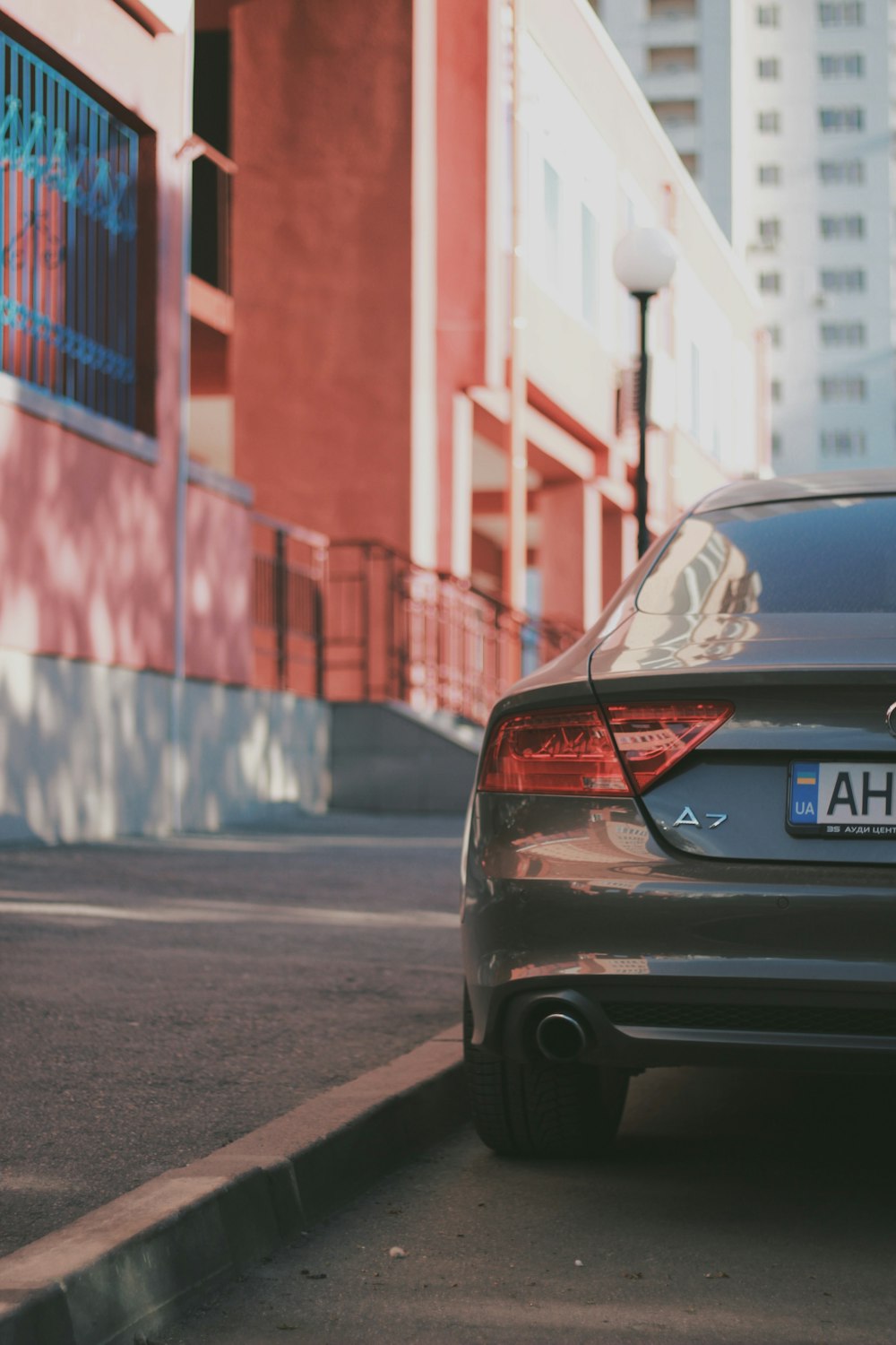 a car parked on the side of the road