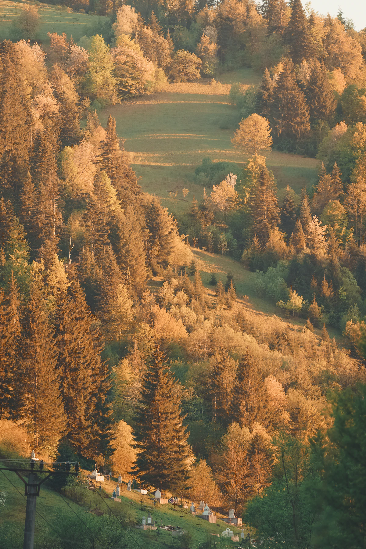 The Carpathian mountains and countryside of Transylvania, Romania