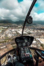 person riding air vehicle