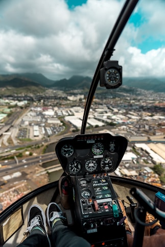person riding air vehicle