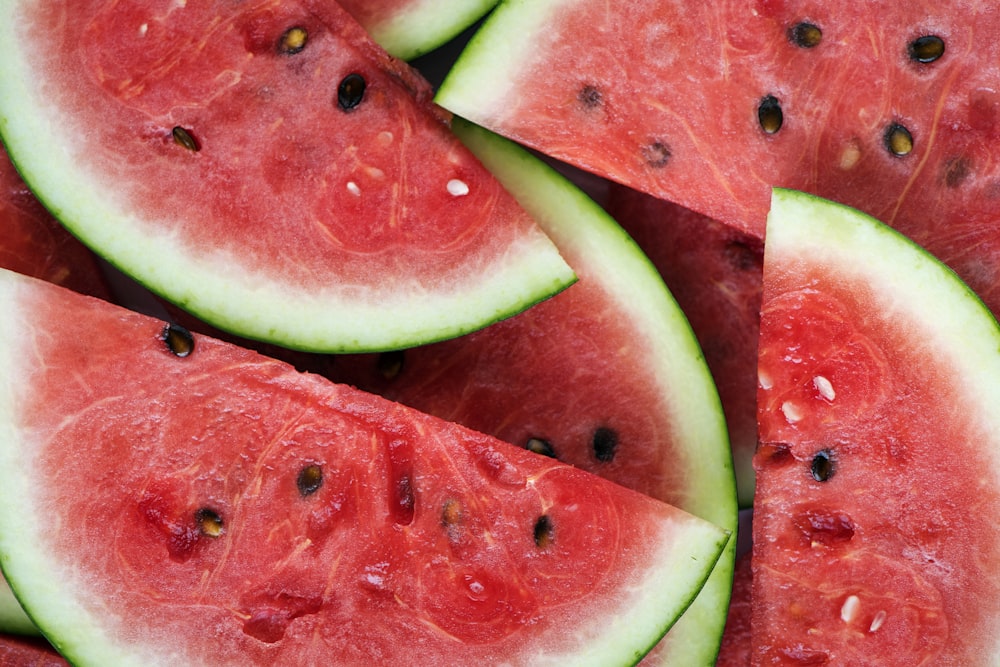 sliced watermelons