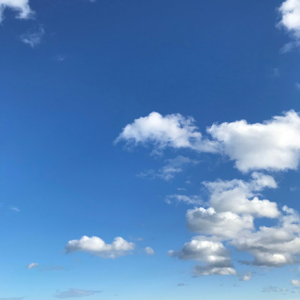 昼間の白い雲と青い空