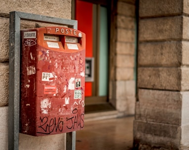 tilt shift lens photography of red steel case