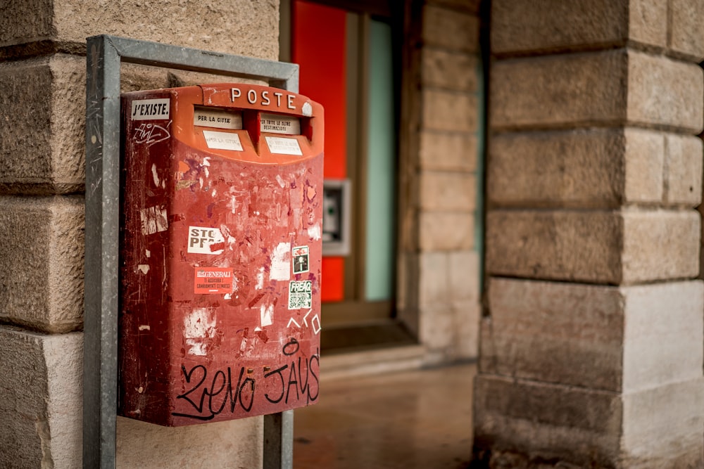 tilt shift lens photography of red steel case