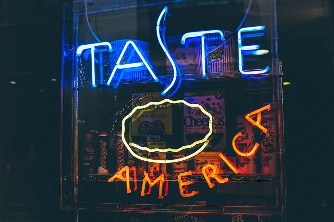 Taste America neon light signage