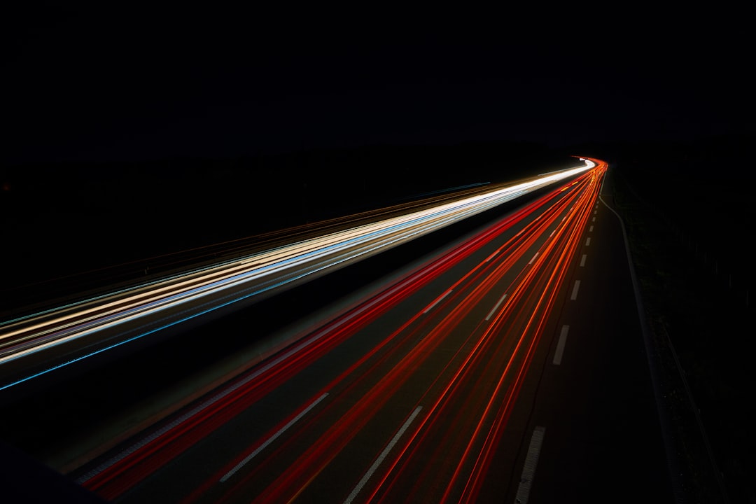 Light trails of the highway