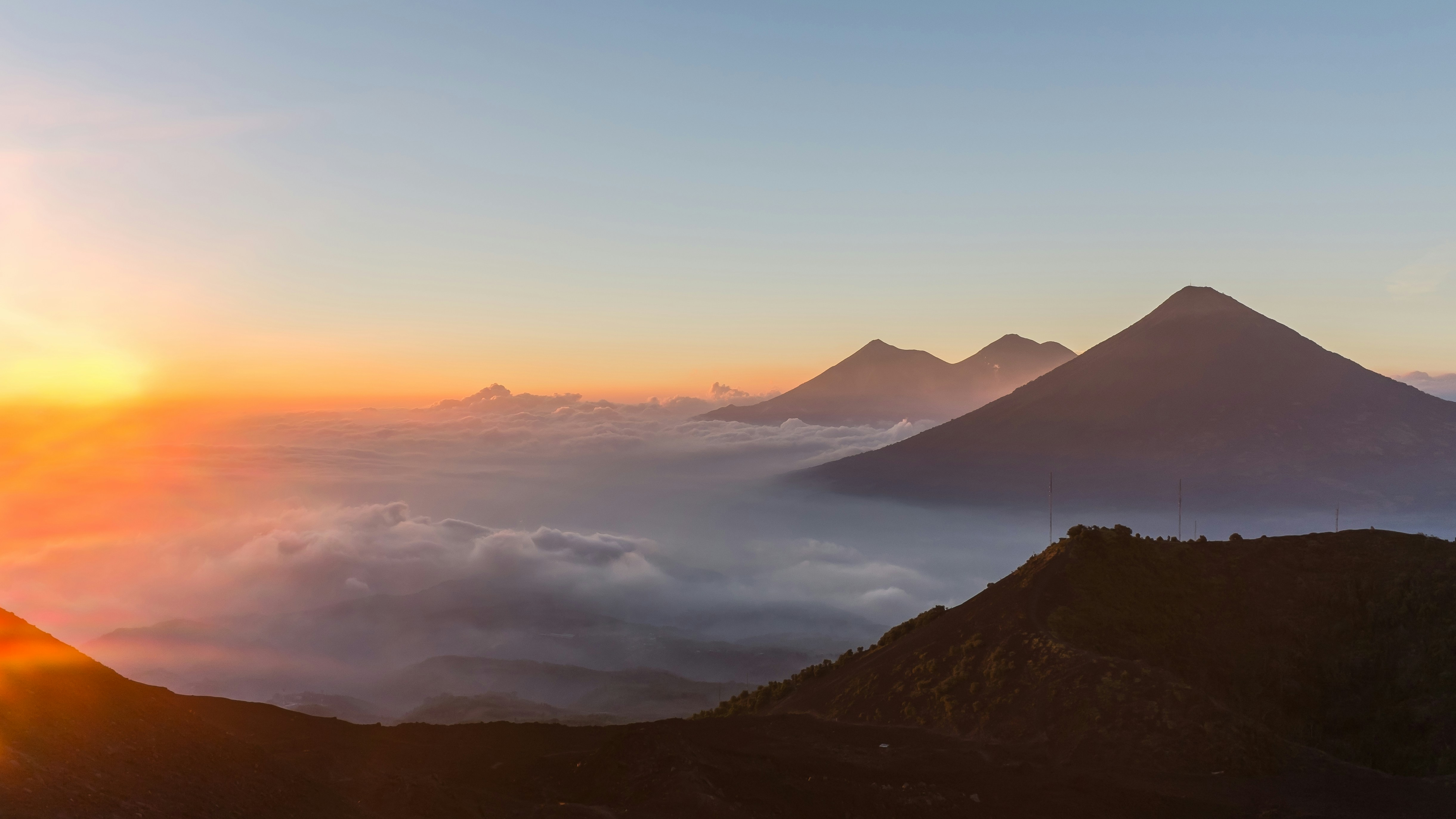 aerial view of clouds guatemala teams background