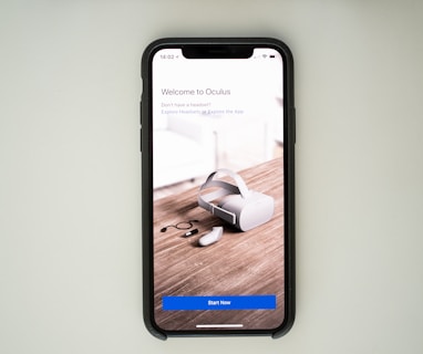 iPhone displaying Welcome to Oculus