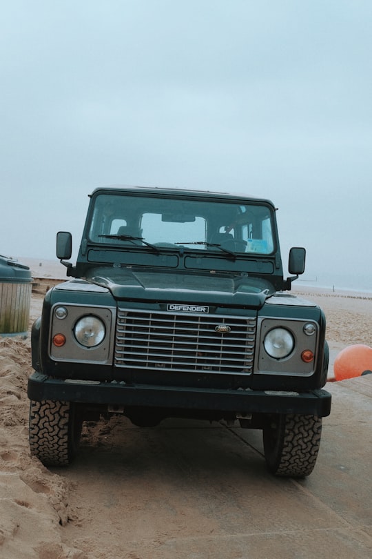 green Defender SUV in Domburg Netherlands