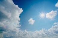 white and blue cloudy sky