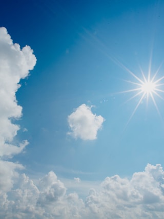 white and blue cloudy sky