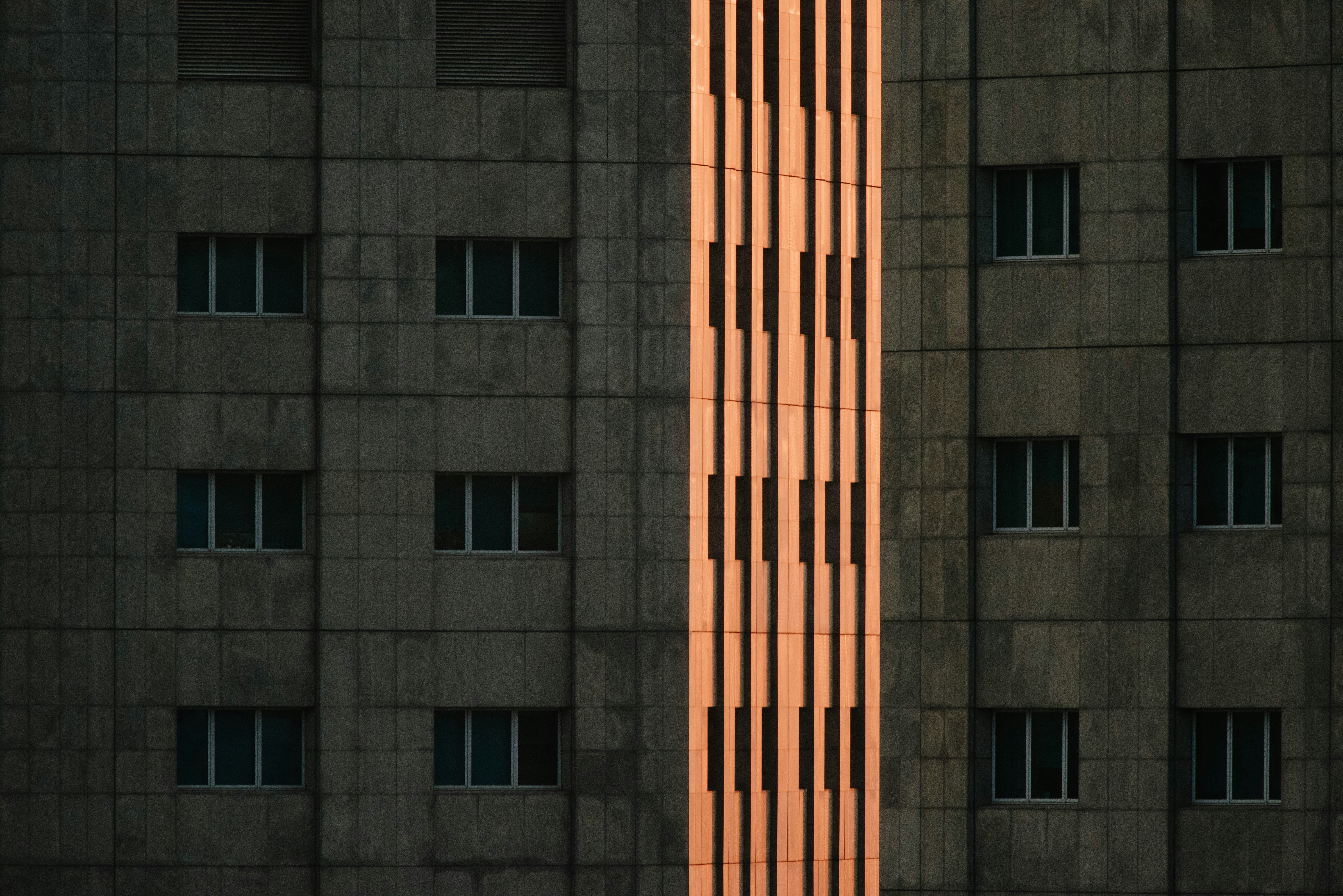 Gray concrete luxury building