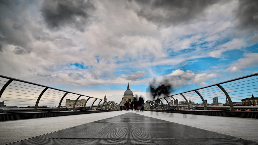 gray and black bridge during day time