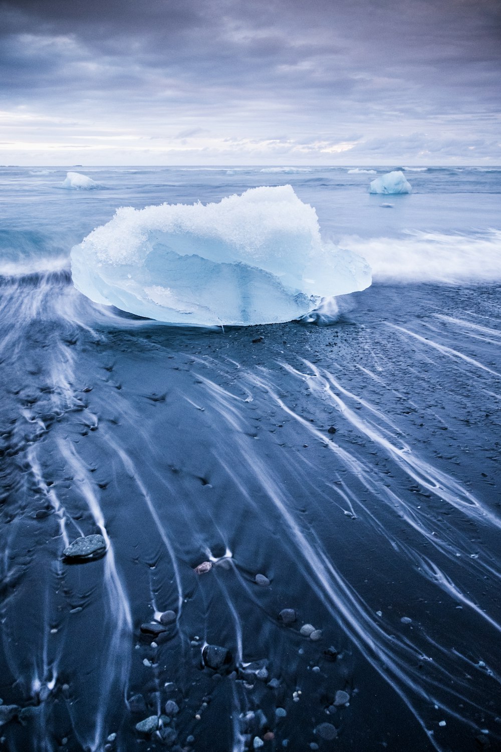 time lapse photography of ice berg