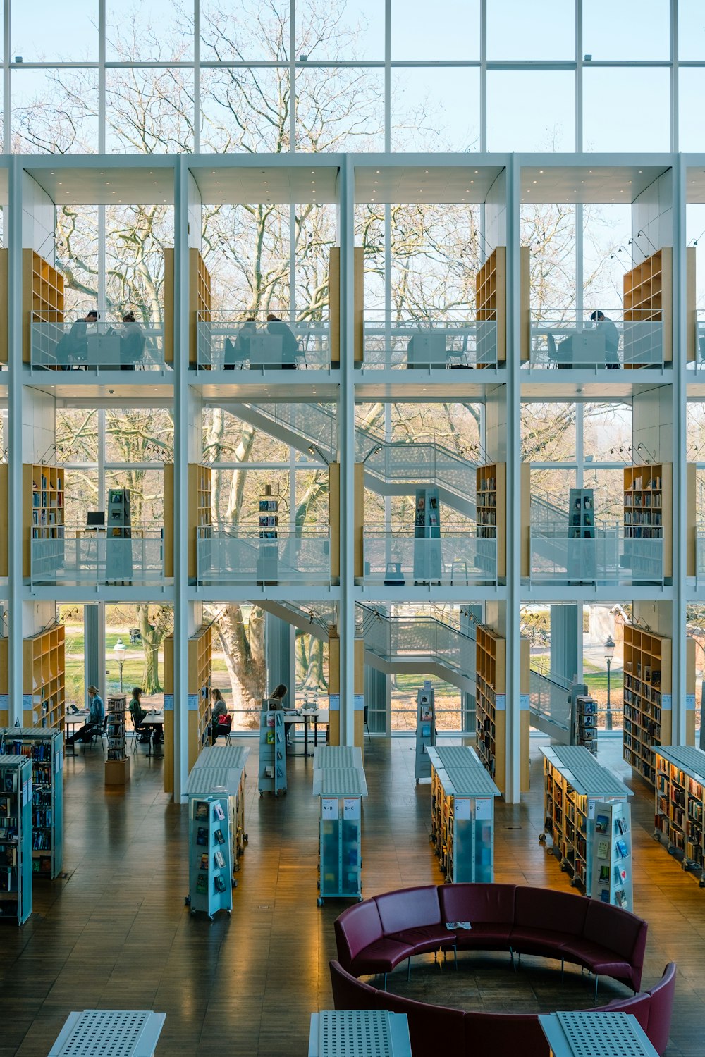 curtain wall building interior