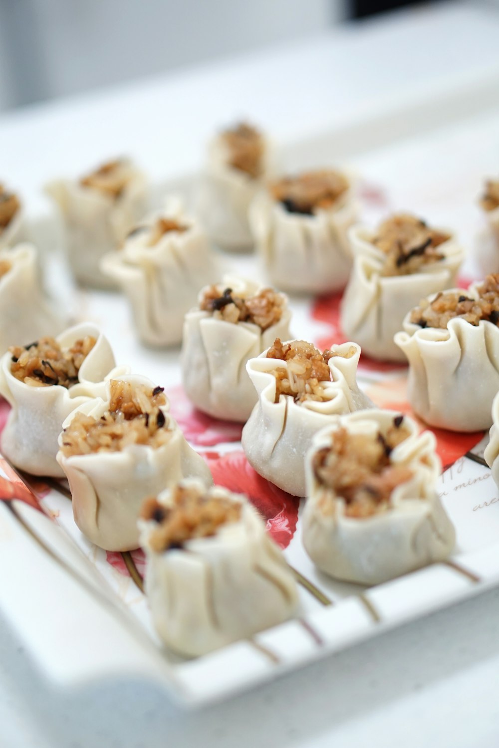 dim sum on white plate