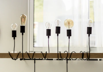 unlighted tied bulbs