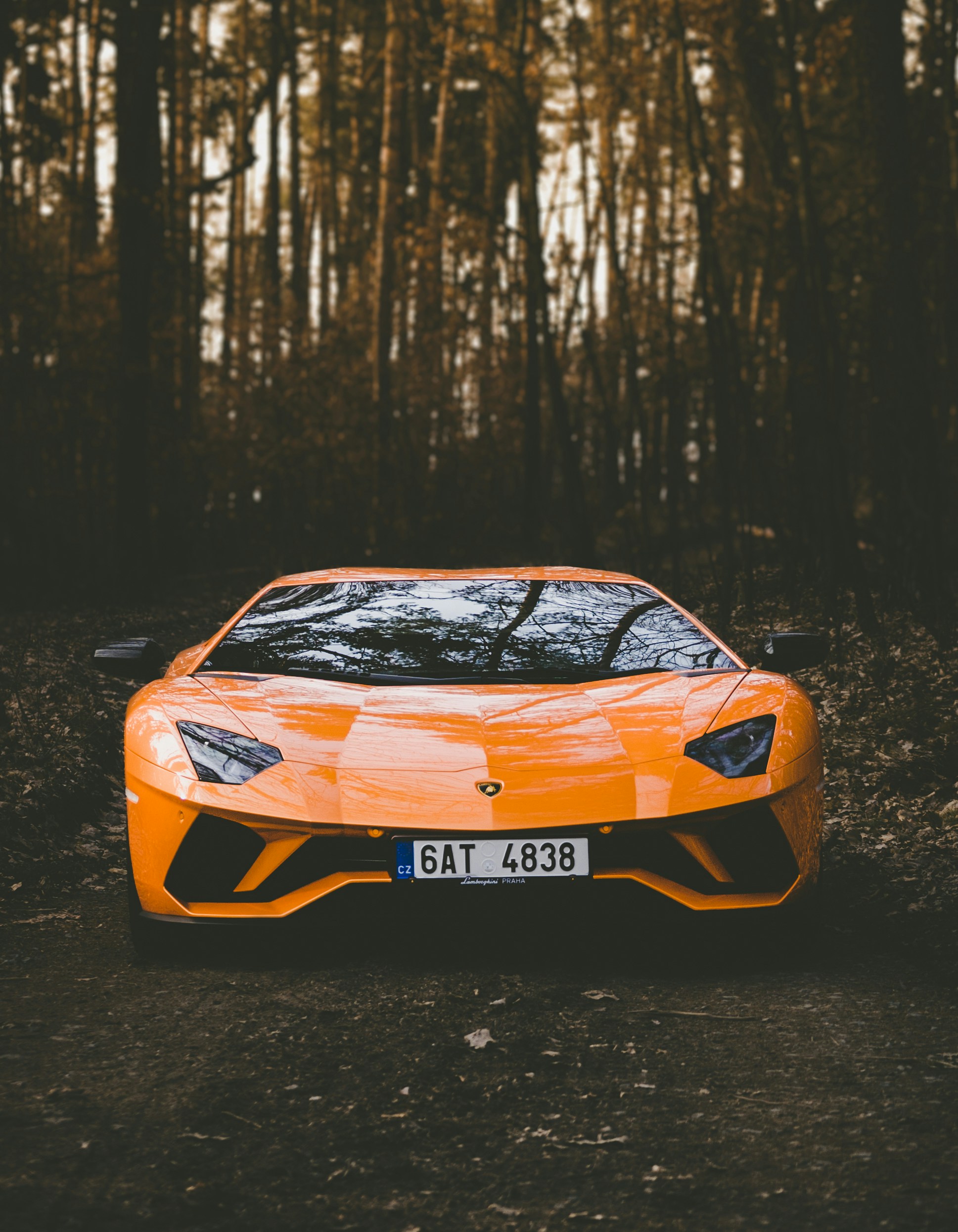 Image of a orange car