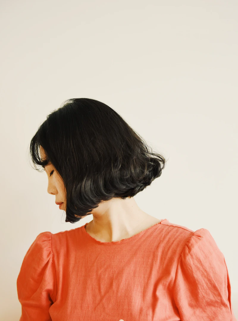Sleek dark bob