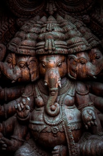 A beautifully crafted wooden sculpture showcasing intricate details.