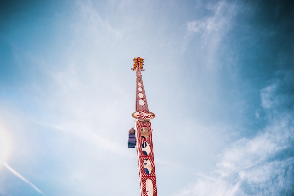 red theme park ride