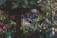 A group of people are seated around a table in a lush garden setting, surrounded by vibrant greenery and flowers. The background features a sign reading 'The Garden Bar,' visible among the plants. Sunlight filters through the foliage, creating a serene and inviting atmosphere.
