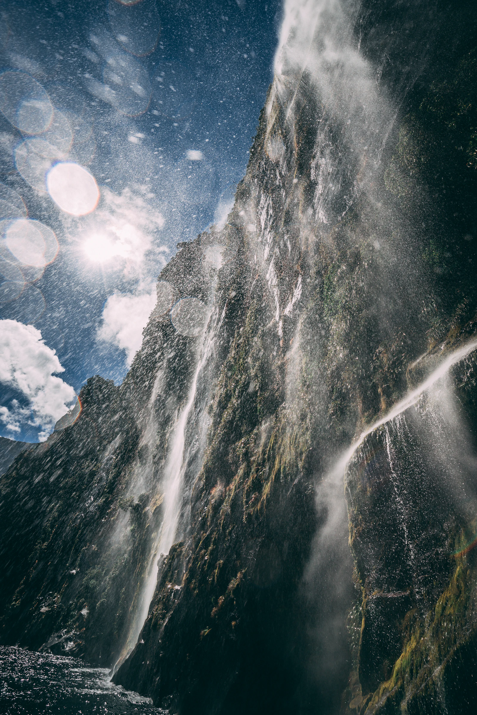Milford Sound fjord surrounded by steep mountains in New Zealand