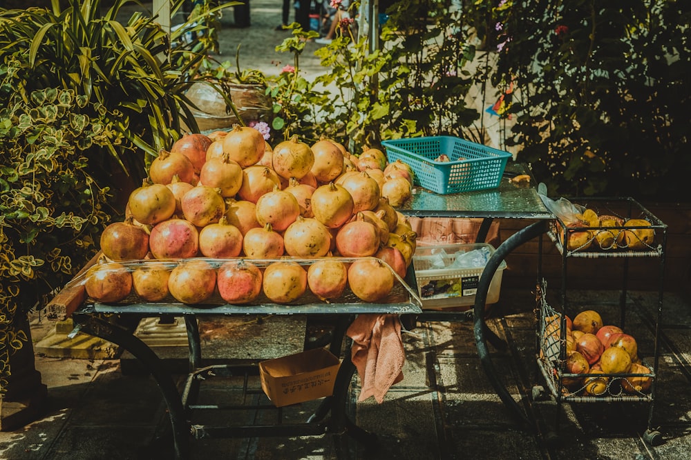 bunch of fruits on table