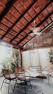 An outdoor area with seating for guests to relax.