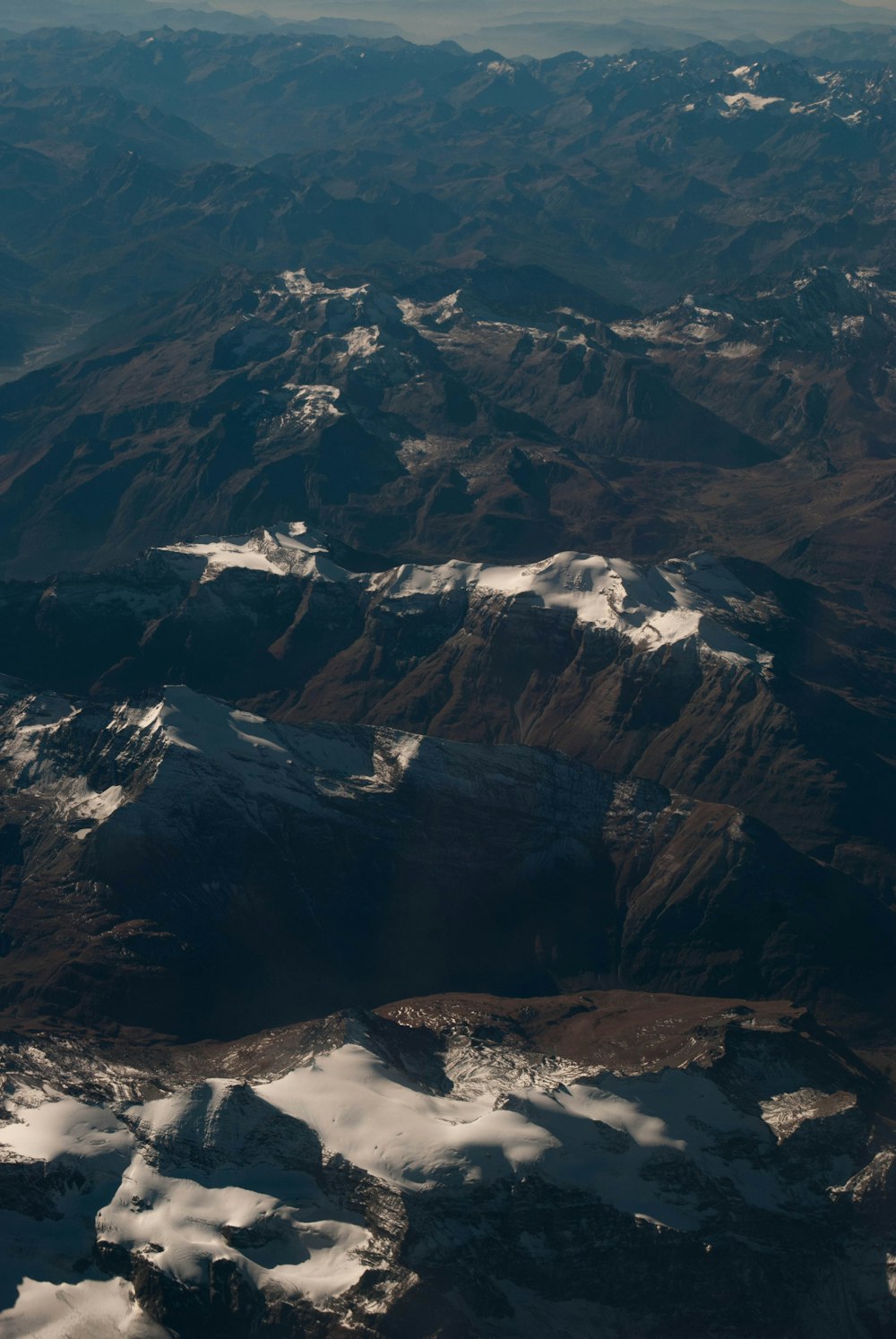 high angle photo of rock mountain