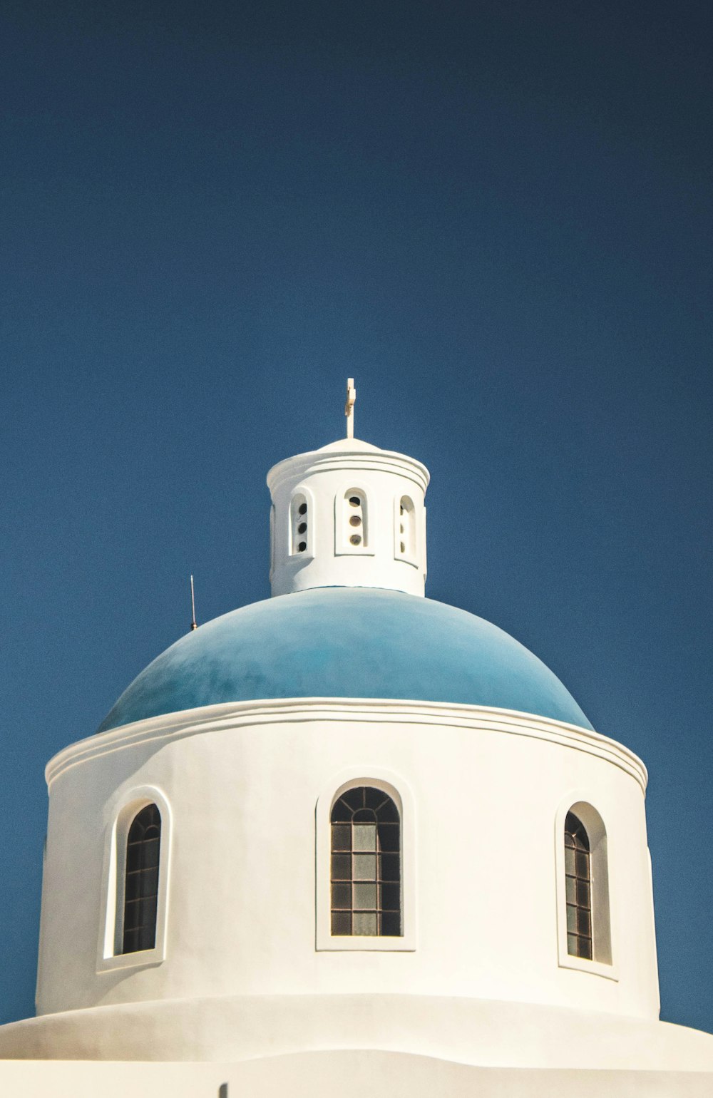 blue and white cathedral