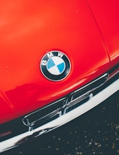 red BMW car