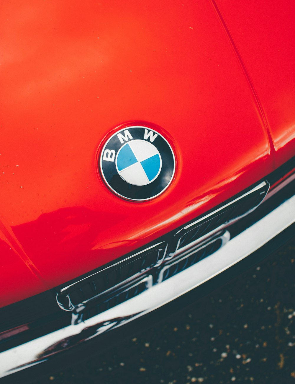 red BMW car