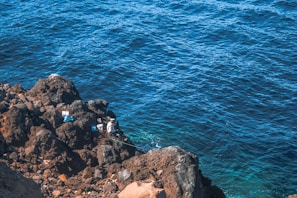 Fisherman on the rocks 