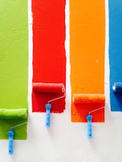 Image of paints with different finishes