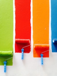 Image of paints with different finishes
