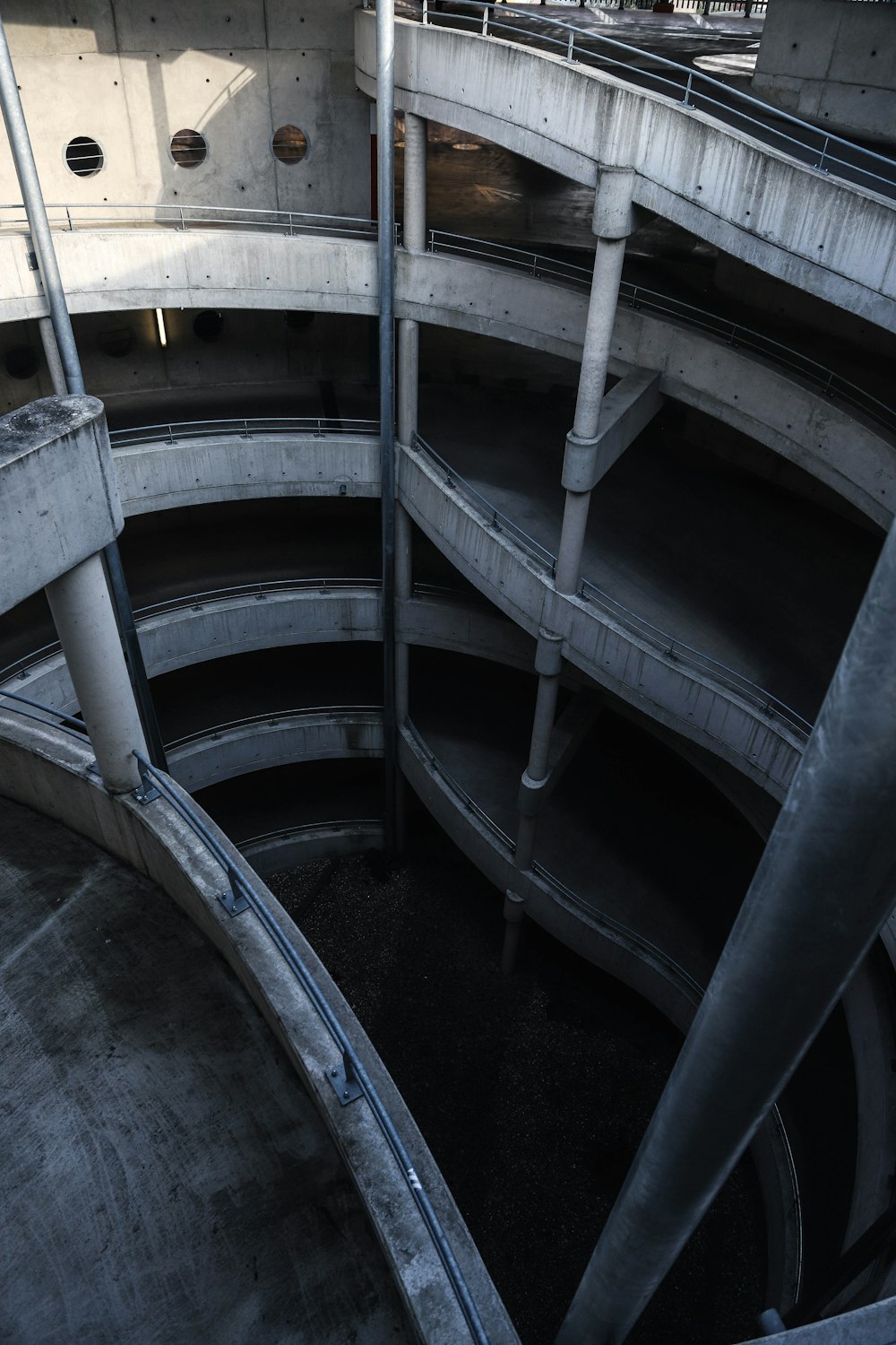 top view of gray concrete building