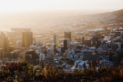 bird's-eye view photography of city south africa google meet background