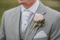 man wearing gray blazer