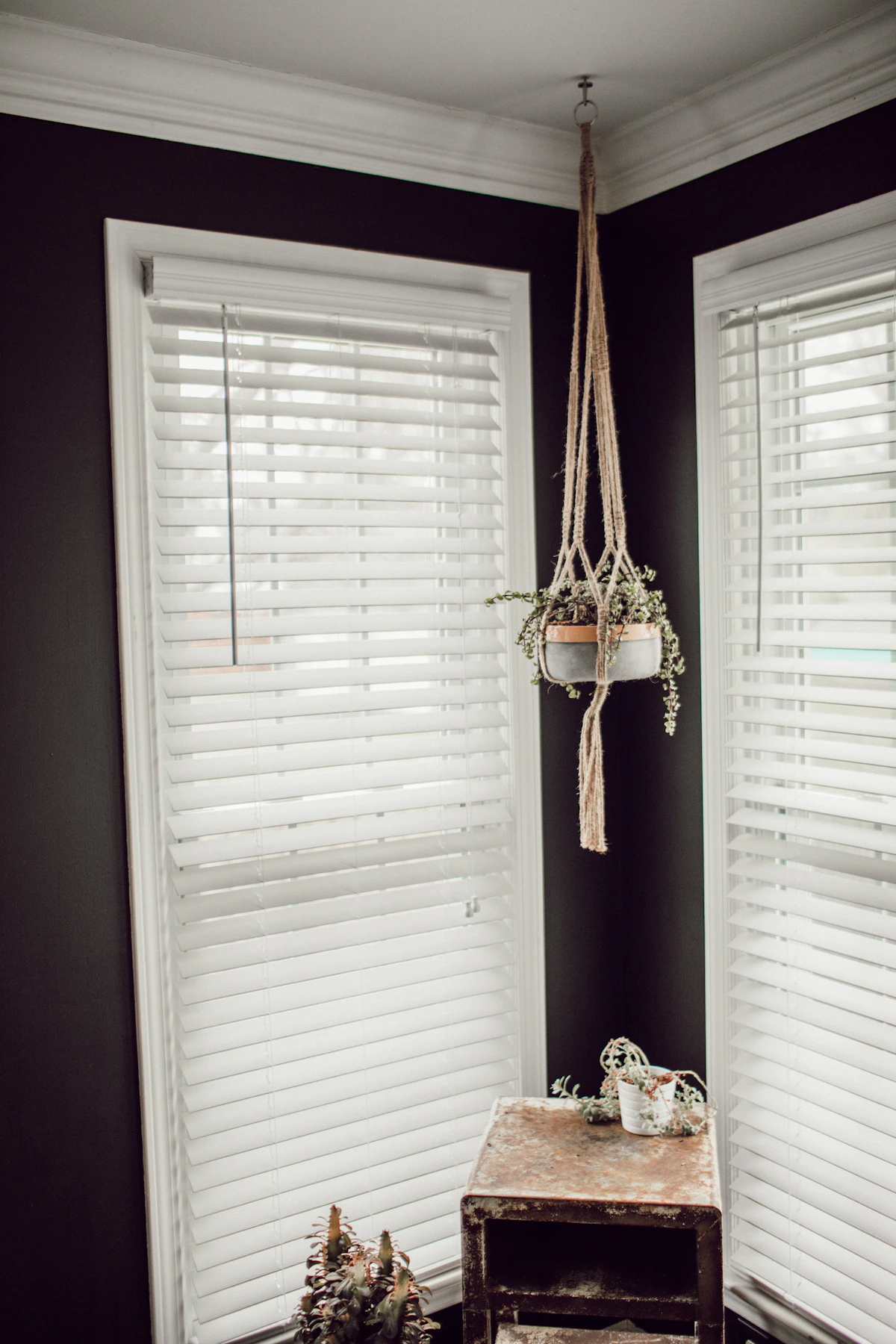 Custom shades in a modern interior