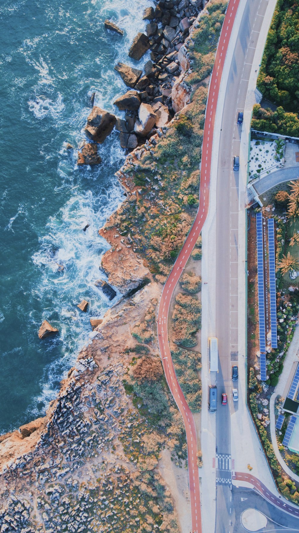 aerial view of shore during daytime