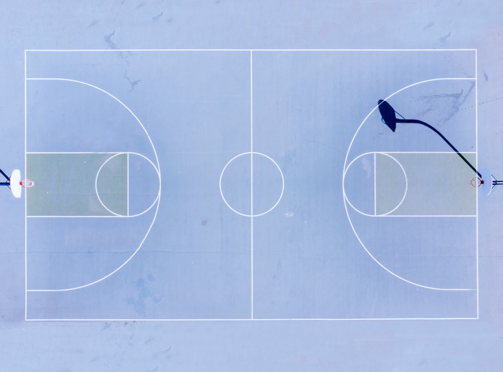 Ilustración de la cancha de baloncesto