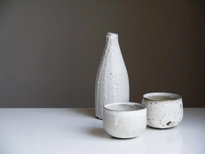 Ritual Cup — white and brown ceramic tea bowl form