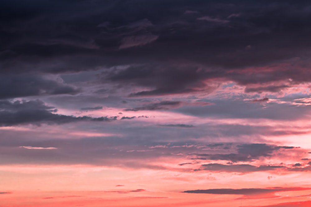 nimbus clouds during golden hour